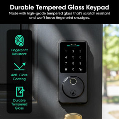 Wyze Auto-Lock Bolt v2 Fingerprint Keyless Smart Lock with AI Scanner, Wi-Fi, Auto-Lock, 8-Month Battery