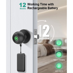 Serrure Empreinte Digitale Intelligente Sans Clé, App