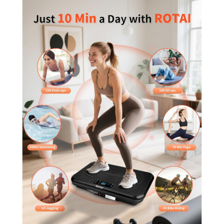 Shake Plate Vibration Exercise Machine for Lymphatic Drainage & Weight Loss, 400 lbs Capacity Whole Body Workout