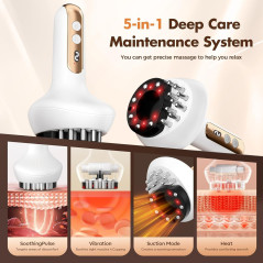 Massageur Drainage Lymphatique et Ventouses Intelligentes Chauffantes à Vibration Anti-Cellulite