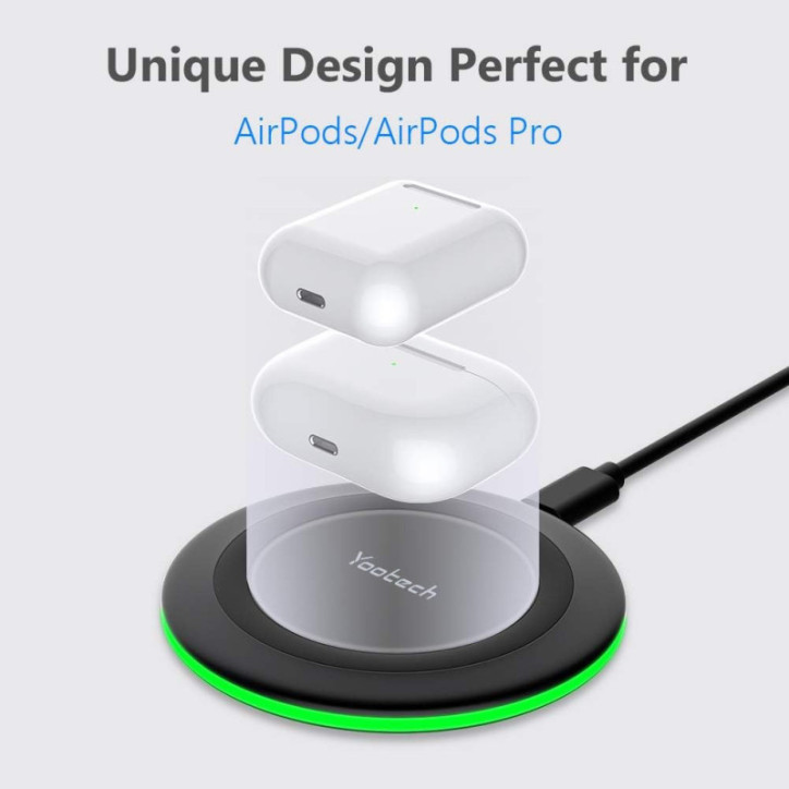 Yootech 10W Wireless Charger Pad for iPhone 17/16/15/14/13/SE, Samsung Galaxy S25/S24/S23, AirPods Pro 3 Yootech 10W Wireless Charger Pad for iPhone 17/16/15/14/13/SE, Samsung Galaxy S25/S24/S23, AirPods Pro 3