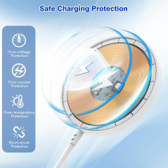 MagSafe Wireless Charger 15W - Apple MFi Certified, 6FT Fast Charging Pad