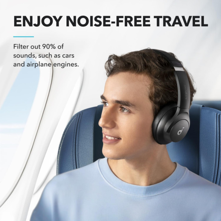 Casque Bluetooth Soundcore Q20i ANC Hybrid, 40H, Audio Hi-Res, Bass Puissant, Mode Transparence, App Casque Bluetooth Soundcore Q20i ANC Hybrid, 40H, Audio Hi-Res, Bass Puissant, Mode Transparence, App