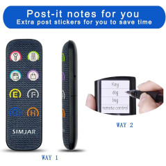 Localisateur de clés Simjar 80dB+ RF avec 1 émetteur, 6 récepteurs fins et télécommande en tissu, portée 40m