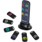 Localisateur de clés Simjar 80dB+ RF avec 1 émetteur, 6 récepteurs fins et télécommande en tissu, portée 40m