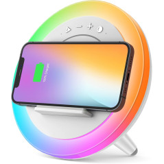 Swarmir Bluetooth Speaker with Lights & Wireless Charging – Perfect Birthday Gift for Teens & Girls