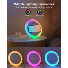 Swarmir Bluetooth Speaker with Lights & Wireless Charging – Perfect Teen Gift