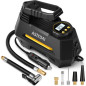 AstroAI Portable Tire Inflator Air Compressor 12V DC, Digital Gauge, LED Light, 9.8Ft Cord, Yellow AstroAI Portable Tire Inflator Air Compressor 12V DC, Digital Gauge, LED Light, 9.8Ft Cord, Yellow