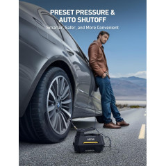 Compresseur d’air portable AstroAI 12V avec manomètre numérique
