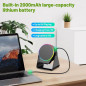 Enceinte Bluetooth Sans Fil avec Support Téléphone Ajustable 360°, Lumière RGB, Son Stéréo - Noir