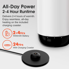 VSITOO S5 Heated Travel Mug 16oz Auto AI Temp Control 120-150°F White