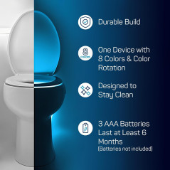 2 Pack Original Toilet Bowl Night Lights – Fun Motion Sensor Gift Idea
