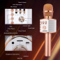 Microphone Karaoké Bluetooth BONAOK 3-en-1 Portable Rose Gold pour Fête et Smartphone PC Microphone Karaoké Bluetooth BONAOK 3-en-1 Portable Rose Gold pour Fête et Smartphone PC
