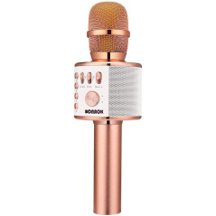 BONAOK Wireless Bluetooth Karaoke Microphone 3-in-1 Portable Mic