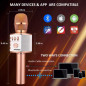 BONAOK Wireless Bluetooth Karaoke Microphone 3-in-1 Portable Speaker Mic for Home Party Q37 Rose Gold BONAOK Wireless Bluetooth Karaoke Microphone 3-in-1 Portable Speaker Mic for Home Party Q37 Rose Gold
