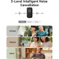 Microphone sans fil Hollyland Lark A1 pour iPhone & Android, 48kHz/24-bit, anti-bruit 3 niveaux, USB-C (2TX)