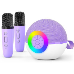 goopow Mini Karaoke Speaker with Bluetooth & LED Lights – Kids & Adults