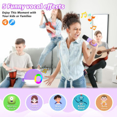 goopow Mini Karaoke Speaker with Bluetooth & LED Lights – Kids & Adults