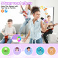 goopow Mini Karaoke Machine Speaker Bluetooth Mic with LED Light, Portable Singing Toy Gift for Kids & Adults (Purple-2MIC) goopow Mini Karaoke Machine Speaker Bluetooth Mic with LED Light, Portable Singing Toy Gift for Kids & Adults (Purple-2MIC)