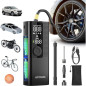 Airmoto Portable Tire Inflator - Cordless Air Compressor with Digital Gauge, LED Light & Auto Shut-Off for Cars, Bikes & Airmoto Portable Tire Inflator - Cordless Air Compressor with Digital Gauge, LED Light & Auto Shut-Off for Cars, Bikes &