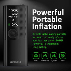 Airmoto Portable Tire Inflator - Digital Air Compressor with LED Light