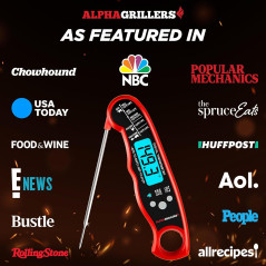 Alpha Grillers Digital Meat Thermometer – Instant Read for Grilling Gifts
