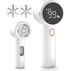 Rechargeable Fabric Shaver with LED Display - Lint Remover for Clothes & Furniture