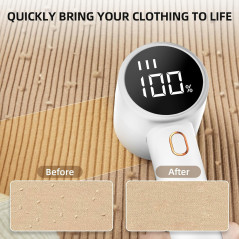 Rechargeable Fabric Shaver with LED Display - Lint Remover for Clothes & Furniture