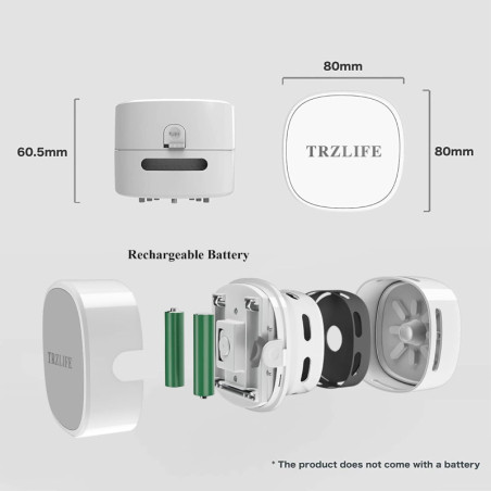 TRZLIFE Rechargeable Mini Desk Vacuum Cleaner with Bonus Accessories – Durable, Perfect for Crumbs & Tiny Items