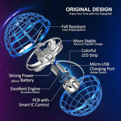 LEMATRIX Flying Orb Ball Toy – Jouet Volant pour Enfants 6+ ans