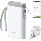 Nelko Imprimante d'Étiquettes Bluetooth P21 Sans Fil avec Ruban, Mini Machine à Étiqueter Blanche pour Bureau, École, Maison