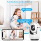 Caméra de Sécurité Intérieure 2K WiFi avec IA, Audio 2 Voies, Détection Mouvement, Stockage Cloud/TF Caméra de Sécurité Intérieure 2K WiFi avec IA, Audio 2 Voies, Détection Mouvement, Stockage Cloud/TF
