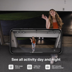 myQ Smart Garage Security Camera – 1080p HD, Night Vision, Motion Detection, Wi-Fi, Two-Way Audio