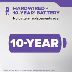 Kidde Hardwired Smoke & CO Detector with 10-Year Battery Backup, Voice Alerts & Interconnectable LEDs