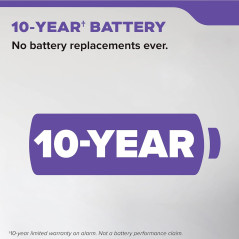 Kidde Smoke & CO Detector 10-Year Battery with LED Warning Indicators