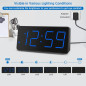 Peakeep Blue Digital Alarm Clock with Loud Alarm, Large LED, USB Charger, Battery Backup for Heavy Sleepers Peakeep Blue Digital Alarm Clock with Loud Alarm, Large LED, USB Charger, Battery Backup for Heavy Sleepers