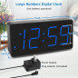 Peakeep Blue Digital Alarm Clock with Loud Alarm, Large LED, USB Charger, Battery Backup for Heavy Sleepers Peakeep Blue Digital Alarm Clock with Loud Alarm, Large LED, USB Charger, Battery Backup for Heavy Sleepers
