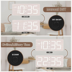 DreamSky Wooden Digital Alarm Clock with Large Numbers & Loud Alarm