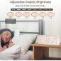 DreamSky Wooden Digital Alarm Clock with Large Numbers, Dimmer, Loud Alarm, Volume Control & DST – Plug-In