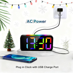 Loud Alarm Clock for Heavy Sleepers – Digital Dual Alarm with Night Light