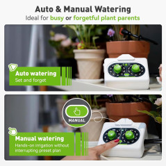 RAINPOINT Arroseur Automatique Facile pour 10-15 Plantes, Réglable, Étanche IP54, Alimenté par Piles