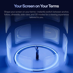 XREAL 1S AR Glasses - 500 Virtual Screen, 52° FOV, USB-C & iPhone 17 Compatible