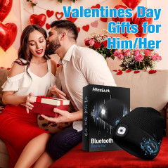 LED Bluetooth Beanie Hat - Cool Valentines & Birthday Gift for Men Dad