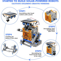 Robots Solaires STEM 13-en-1 pour Enfants 8-12 ans