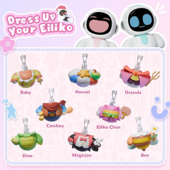 ENERGIZE LAB Eiliko Coral Pink – Tiny AI Charm Robot Pendant Toy