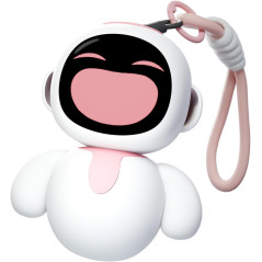 ENERGIZE LAB Eiliko Coral Pink – Tiny AI Charm Robot Pendant Toy