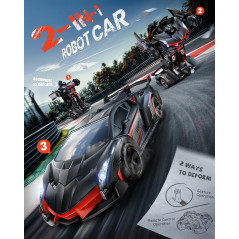 V992 1:14 Scale 2-in-1 Transform Robot RC Car with Sound, Light, Gesture Sensing & Auto Deformation Toy