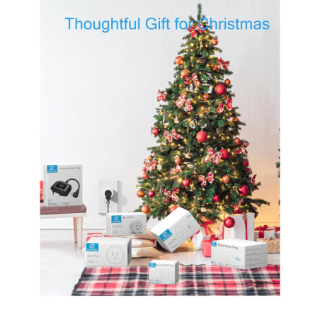 EIGHTREE 15A Smart Plug Wi-Fi & Bluetooth, Alexa & Google Home Compatible, Timer & Remote Control, FCC & ETL Cer
