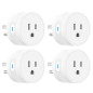 EIGHTREE 15A Smart Plug Wi-Fi & Bluetooth, Alexa & Google Home Compatible, Timer & Remote Control, FCC & ETL Cer