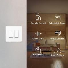 Kasa HS200-2 Smart Light Switch 2-Gang, Alexa & Google Compatible